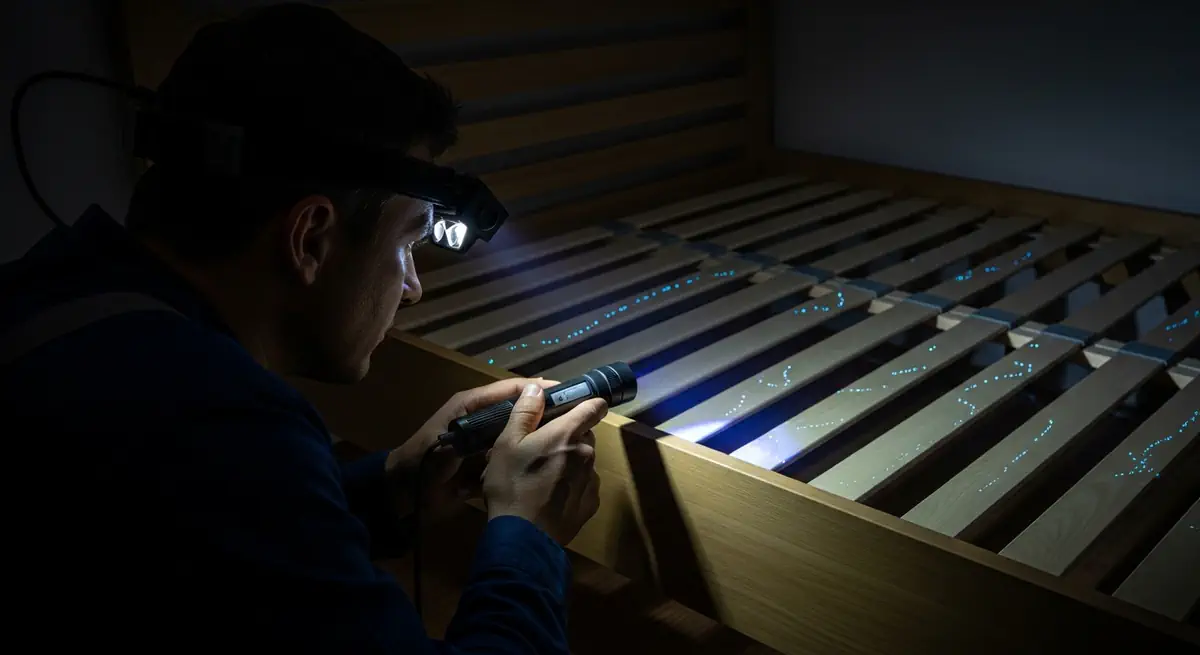 détection punaises de lit avec lampe UV